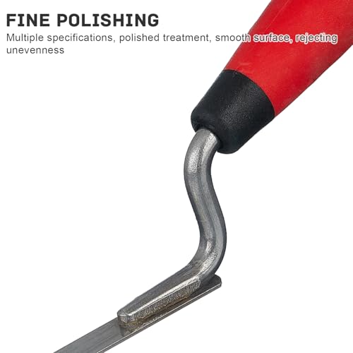 4 Stücke Fugenkelle, Breite 8 10 12 14 mm, Rutschfester Gummigriff, Fugenspachtel aus Edelstahl, für Präzises Mauern, Bauen, Fliesenlegen, Renovieren, Dekorieren und Gestalten (4)