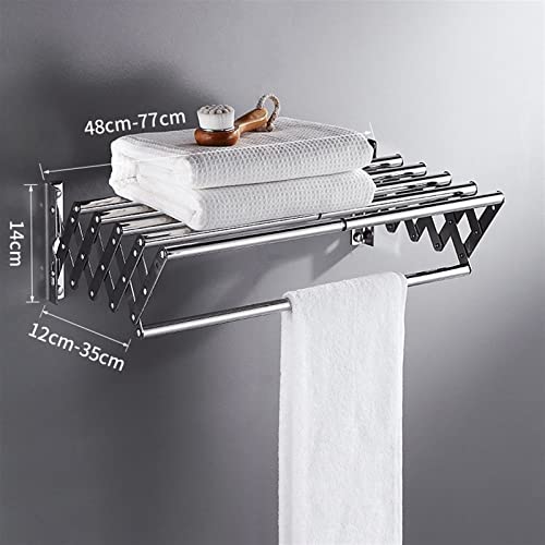 Séchoir à Linge Pliable Mural extensible de 60 cm en acier - 5