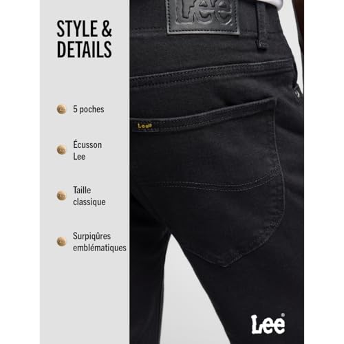 Jeans Lee Slim Fit MVP Noir 36/32 du bureau au weekend