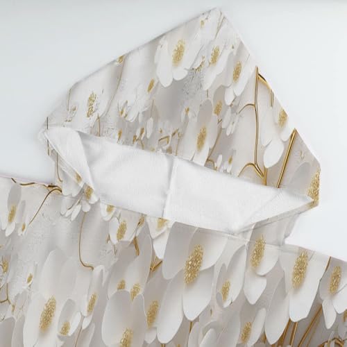 Poncho plage microfibre séchage rapide avec capuche floral - 4