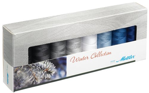 Hilo de algodón y seda Mettler 1500 yd set 8 miniatura 1