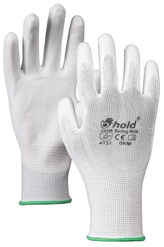 Stenso 12 paires de gants de travail Bunting Evo hommes femmes gants de protection en polyuréthane gants de montage antidérapants sans couture Blanc XL Cover