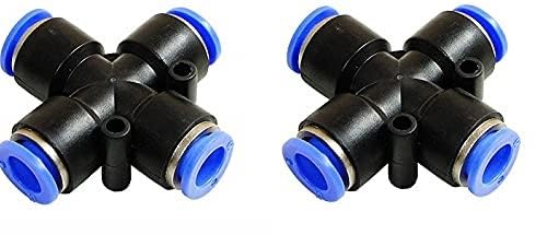 8mm 4WayPneumatic Plastic cross Quick Air Hose Connectors Splitter Push in Connector Pneumatic Fittings(2-Pcs)-image-16