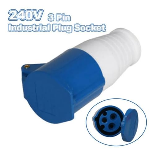Enchufe industrial de 3 pines macho y hembra IP44 resistente de 16A y 240V 2