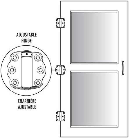 Ideal Security Door Hinges for Screen Door, Black (Pack of 3)
