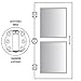Ideal Security Door Hinges for Screen Door, White (Pack of 3)