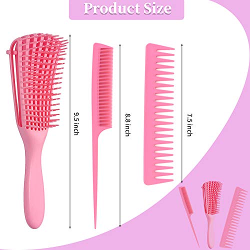 Collapsible Silicone Hair Dryer Diffuser, Detangler Brush Set, Folding Hair Dryer Attachment For Dryer Nozzle 1.57 To 1.97’’, Professional Blow Dryer Diffuser For Straight Or Curly Hair (Pink) #TOP4