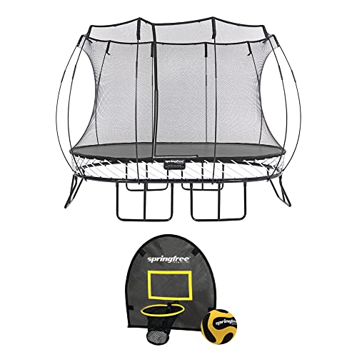 Springfree 8x11 ft Oval Trampoline & FlexrHoop Bundle