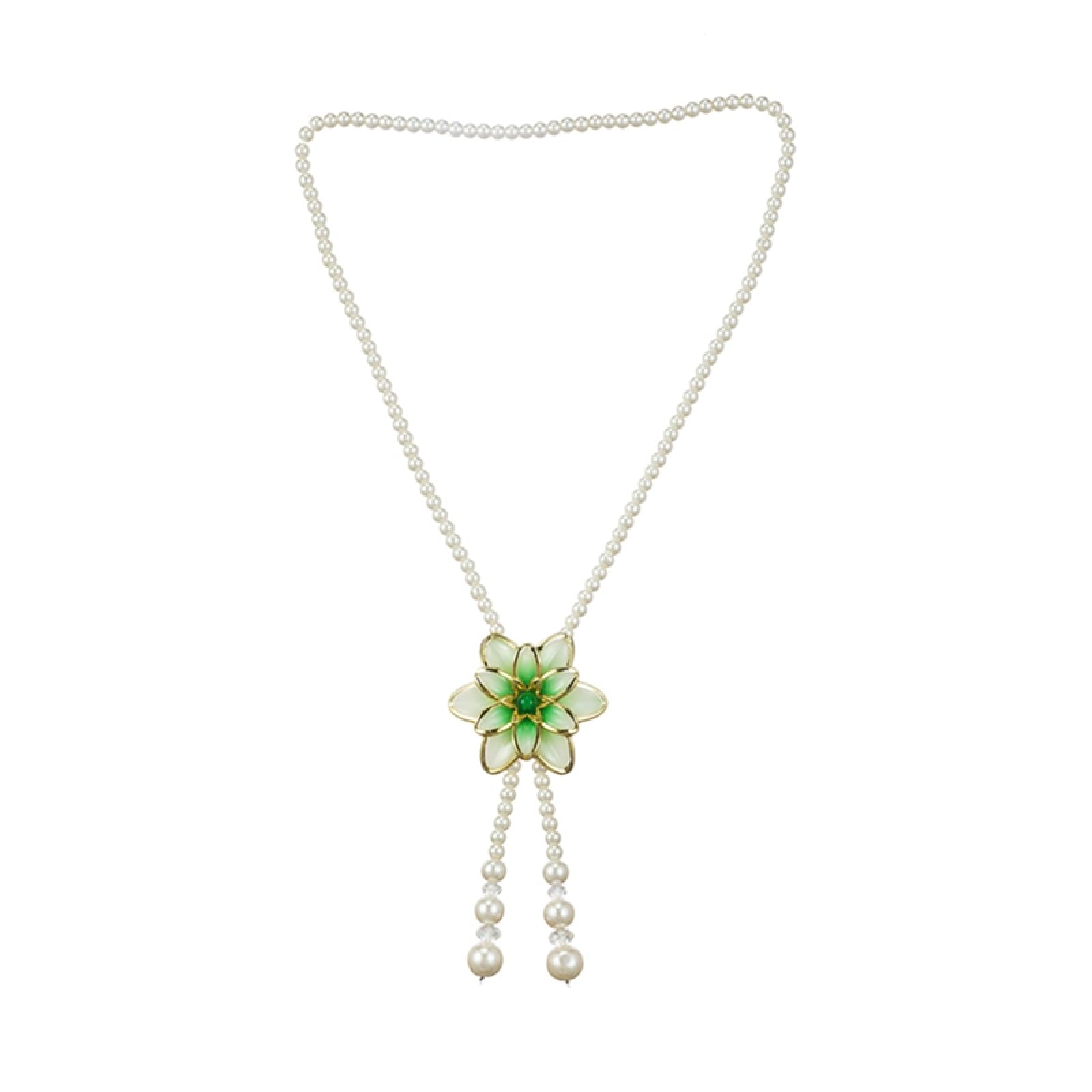 Collier avec pendentif en forme de fleur colorée pour femmes - 5