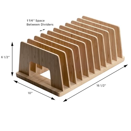 MobileVision Bamboo Device Organizer for Smartphones, Tablets and Laptops, 10 Slots