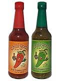 Chiligods Combo Pack Red/Green Award Winning Gourmet Hot Sauce, Green, Red