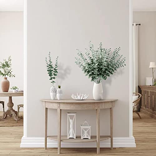 Sggvecsy 36Pcs Eucalyptus Stems Decor Artificial Eucalyptus Leaves Faux Eucalyptus Stems Real Touch Fake Greenery Branches For Wedding Flower Bouquet Centerpiece Home Office Decoration #TOP2