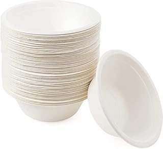 50 Pack Strong Quality ECO Friendly Bowls Biodegradable Bowls Compostable Bowls Perfect for Soup Salad Any Party Alternative to Plastic 340ml