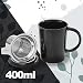 Taza con Filtro para Te e Infusiones - Negra - Ceramica -...