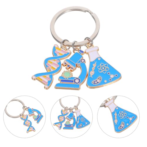 BESPORTBLE Porte-Clés Scientifique Microscope Métal Porte Clef Science Pour Enseignants Étudiants Et Technologues De Laboratoire Pendentif Sac À Main Et Sac À Dos 2.28X1.10X0.08in – vue 6