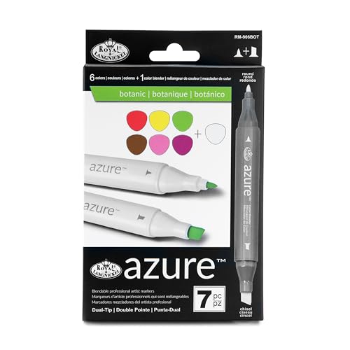 Royal and Langnickel Azure Marker Set 7/Package - Botanic Colours