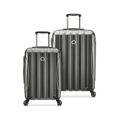 DELSEY PARIS Helium Aero Hardside Expandable Luggage with Spinner Wheels, Brushed Charcoal, 2-Piece Set (21/24) by DELSEY PARIS - Used condition - US$161.00