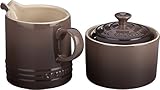 Le Creuset Stoneware Cream and Sugar Set, Truffle