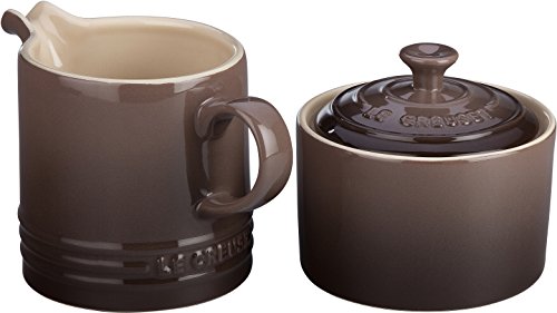 Le Creuset Stoneware Cream and Sugar Set, 2-Piece, Truffle