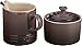 Le Creuset Stoneware Cream and Sugar Set, Truffle