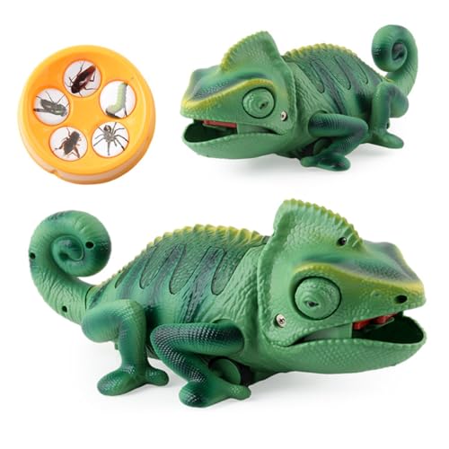 Lézard électrique à lumière télécommandée et queue oscillante vert - 5