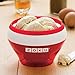 ZOKU Ice Cream Maker, Compact Make and Serve Bowl with Stainless Steel Freezer Core Creates Soft Serve, Frozen Yogurt, Ice Cream and More in Minutes, BPA-free, Red