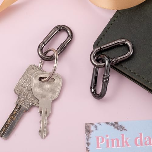 Image of Oval Spring Ring Clips, Metal Keyring Purse Clip | Heavy Duty Opening O Ring Carabiner for Keychains,Backpacks, Keys