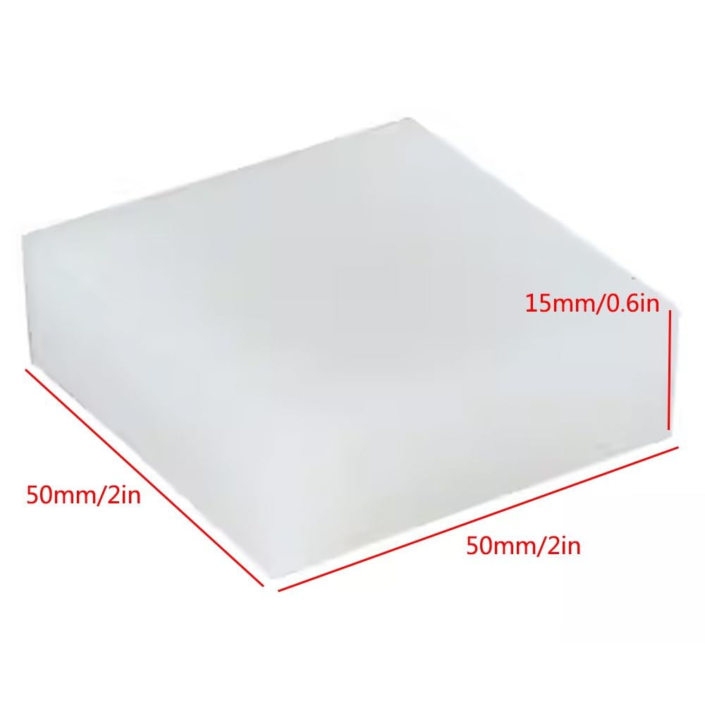 50 x 50 mm biała guma silikonowa wysoce elastyczna guma silikonowa podkładka tłumiąca odporna na zużycie odporna na wstrząsy uszczelki blokowe grubość 3-50 mm (rozmiar: 50 * 50 * 15 mm)
