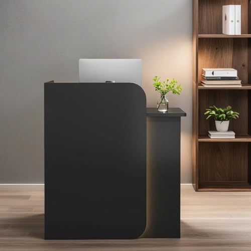 32-Inch Modern Reception Desk with LED Light