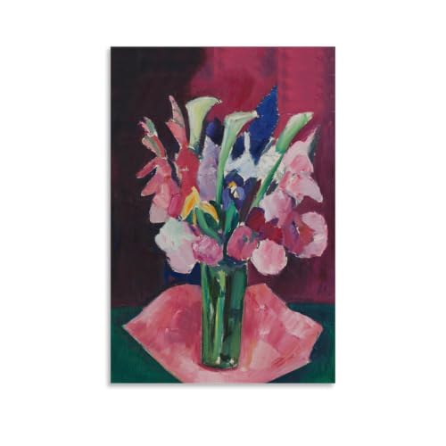 Fleurs dans un vase de Marsden Hartley, décoration murale salon et chambre en toile abstraite