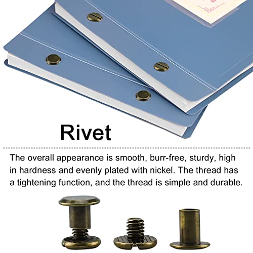 Enenes Chicago Screw 90 Sets Screw Post 3 Sizes Belt Screws 1/4 3/8 1/2 Inch Medal Binding Screw Posts For Leather Decoration Bookbinding Crafts (Copper) #TOP3
