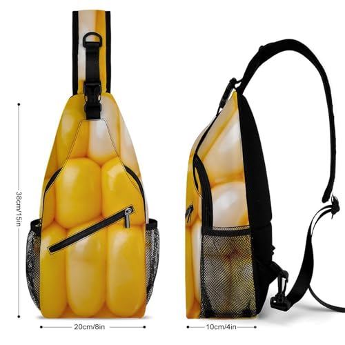 Grey Granite Stone Look Pattern Durable And Adjustable Chest Bag There Are Pockets on The Outside for Unisex2