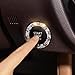 Murimt 3 Circles of 160 Rhinestones Bling Car Push Start Button Cover Accessories for Women - Emblem Sticker Decoration Ring & Knob