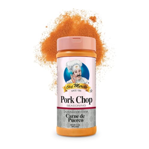Chef Merito® | Pork Chop Seasoning | 14 Ounces | Large Bottle | Great for Grilling and Oven Baking |