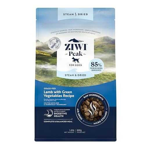 ZIWI Peak Steam & Dried Dog Food - Grass-fed Lamb w/Vegetables - High Protein, Low Carb, All Breeds & Lifestages, for Digestive Health (28.8oz)