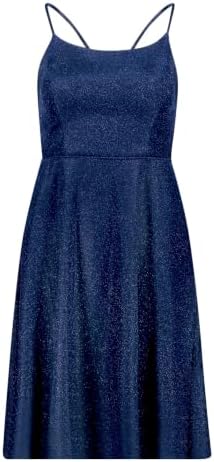 Vera Mont Damen Cocktailkleid mit Schnürung 36, Dark Blue/Black