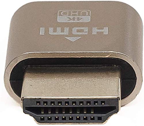 Image of SPIN CART HDMI 4K Dummy Plug, High Resolution Headless Virtual Monitor Display Adapter, Supports up to 3840x2160@60Hz (Pack of 1)