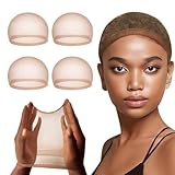 Lashey Invisible HD Wig Cap 4 Pieces Dark Brown Ultra-thin Wig Caps for Women Stretchy Breathable Brown Wig Caps for Lace Front Wigs