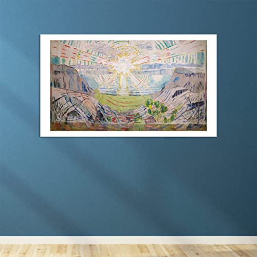 Poster encadré Soleil Edvard Munch M contre mur vide - 4