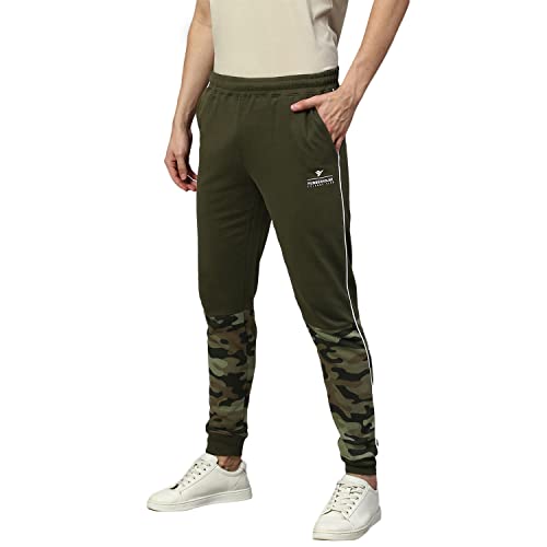 Image of Hubberholme Men's Cotton Slim Fit Camouflage Joggers - Athleisure Track Pant with Drawstring Elastic Waistband for Jogging, Gym, Sports & Dailywear