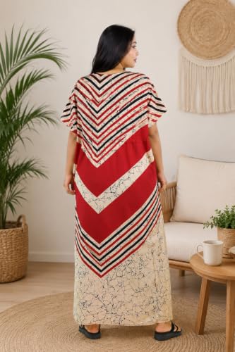 Image of Pure Cotton Indonesian Kaftan Nighty Full Length | Breathable material