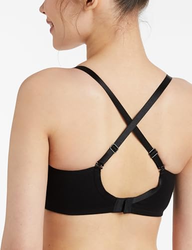 Image of Amazon Brand - Symbol Women's Cotton Stretch Padded Wire Free Medium Coverage T-Shirt Bra