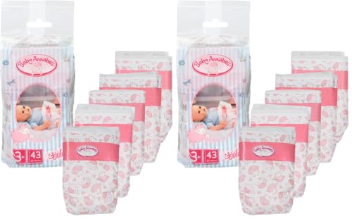 Image of Baby Annabell Nappies, Multicolour, Small, 10 pack