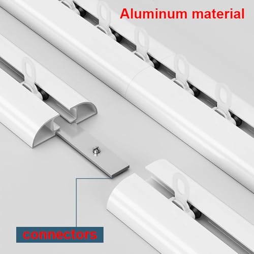 Generisch Diese ultradünnen, verstellbaren 4,1 m Langen Gardinenstangen aus Aluminiumlegierung im eleganten schwarzen Design sind die perfekte Lösung für Moderne Fensterdekorationen.