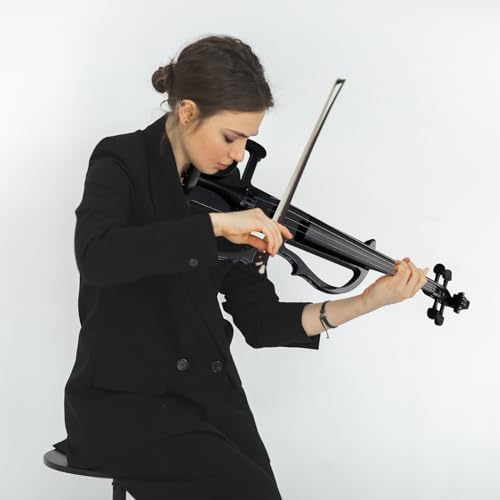 Pinikuyiro Electric Violin Full Size 4/4, Black Silent Electric Violin thumb #5