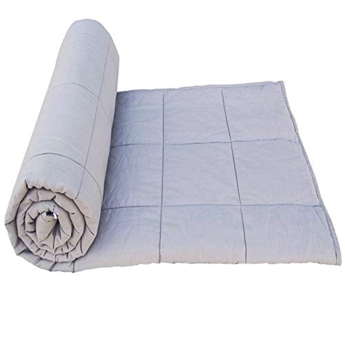 Couverture lestée adultes de construction supérieure lavable gris clair - 4