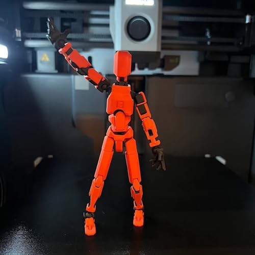 Assembled T13 Action Figure with Stand, 3D Printed Dummy 13 Action Figure Assembled, Fully Articulated Robot, Easy 13 Action Figure, Accessories Included, Stop Motion Animation, Gift - 4