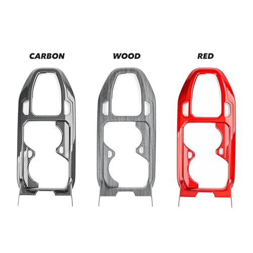 Amzcar Center Console Gear Shift Panel Frame Cover Trim, Car Gear Shift Knob Console, Panel Trims,Cup Holder Frame Cover, Compatible with Kia K4 2025 Accessories (Carbon Fiber Pattern) by Amzcar - Used condition - Image 3