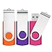 Produktbild USB Stick 16GB 3er Pack, SRVR USB Stick 3 Stück Speicherstick USB-Flash-Laufwerk Mehrfarbig Memory Stick Datenspeicher USB 2.0 mit Kappe LED Anzeige Schlüsselband