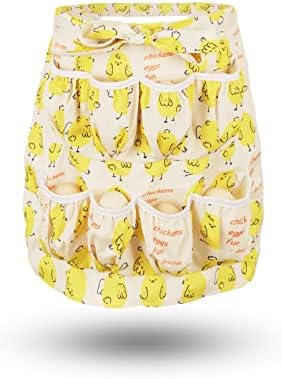 4-Piece Egg Collecting Apron Set - Adult & Child Chicken Aprons With Pockets For Farm Or Kitchen - View #2